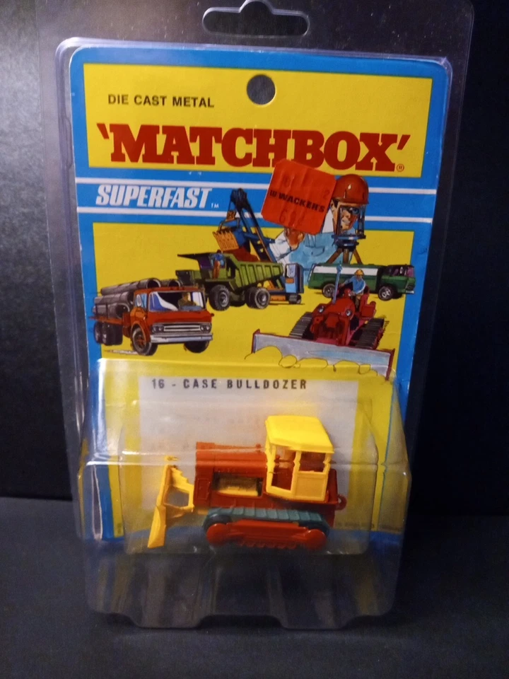 Bulldozer Matchbox Superfast #16 Estuche en Blister Pack 1971 Foto 2 de 4