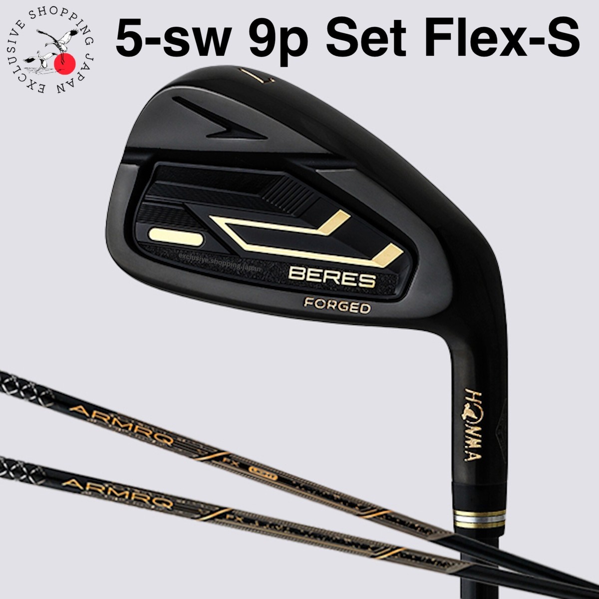HONMA Beres 09 Black Iron Set 5-sw 9p ARMRQ FX Flex S Japan