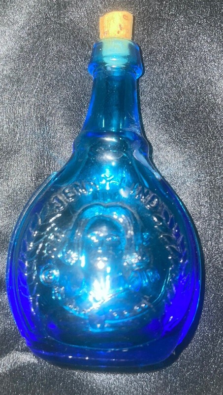 Cobalt Blue Wheaton Jenny Lind, The Swedish Nightingale W/ Original Cork 3” 1971