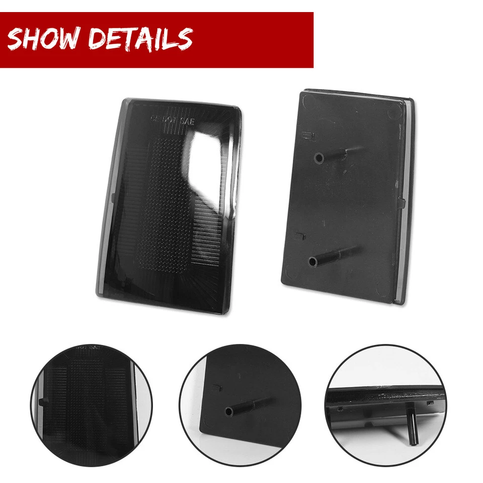 Para 1988-1993 Chevy Truck Pickup C/K 1500 Juego de luces de marcador lateral delantero ahumado de 4 Foto 4 de 4