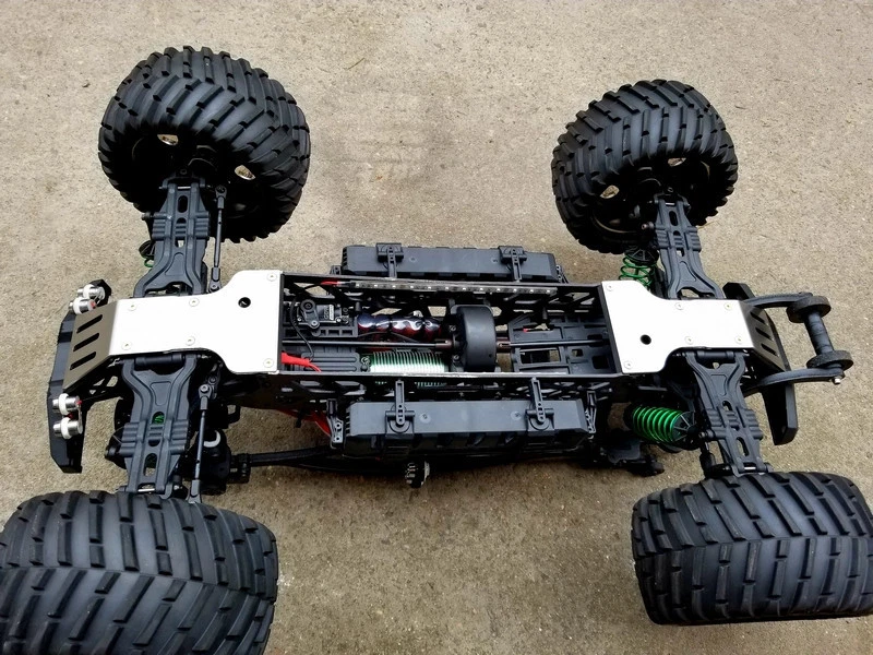 Armadura protectora de placa de deslizamiento delantera + trasera de acero inoxidable para 1/7 RC CAR CEN REEPER Foto 3 de 4