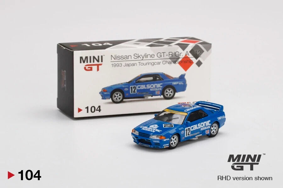 MINI GT 104 Nissan Skyline GT-R R32 Gr. A #12 Calsonic 1993 MINI GT 104 Nissan Skyline GT-R R32 Gr. A #12 Calsonic 1993