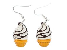Soft Ice Cream Cone Earrings Miniblings Chocolate Ice Cream Summer Vacation