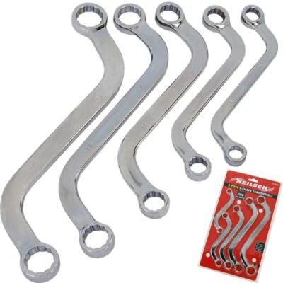Neilsen 5pc S Shaped Closed Ring Metric Spanner Wrench set 10mm - 19mm
