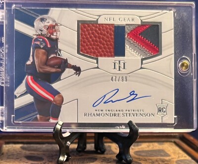 2021-22 PANINI NATIONAL TREASURES RHAMONDRE STEVENSON RPA AUTO RC #/99 PATRIOTS