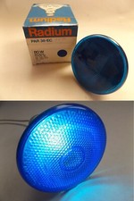 Radium Radicolor Flood 30° blau 80W E27 Pressglaslampe PAR 38 NEU Lagerauflösung