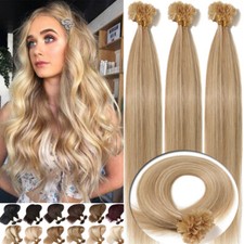 9A/Pre Bonded U Nail Tip Keratin Russian 100 Remy Human Hair Extensions/1G/0.5G