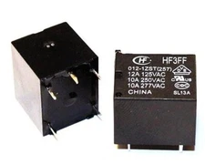  HONGFA PCB Mount Power Relay 12A/125V, 10A/250V - Lot of 3