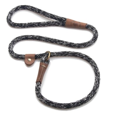 Mendota Dog Leash British Style Slip Lead, Salt & Pepper,  4, 6 Foot Made In USA