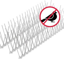 12× Stainless Steel Bird Spikes, Metal Roof Guard Pigeon Prevention 3M