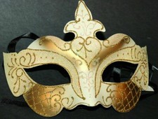 MASQUERADE CARNIVAL MARDI GRAS VENETIAN MASK M7241 Gold 