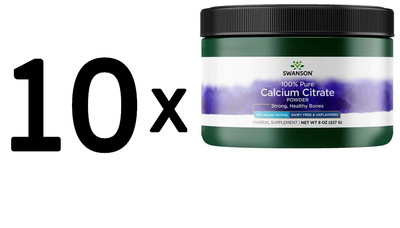 10 x Swanson 100% Pure and Dairy-Free Calcium Citrate Powder - (70,48 EUR/kg)