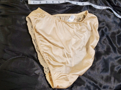 Olga Satin Lace Champagne Vintage Panties Sz S/5 23010 - Bild 2 von 4