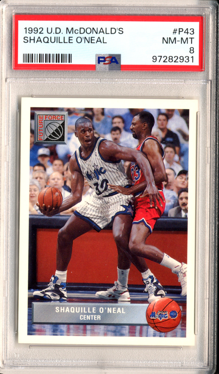 1992 UD McDonald’s Shaquille O’Neal #P43 PSA (Quantity 8/6)