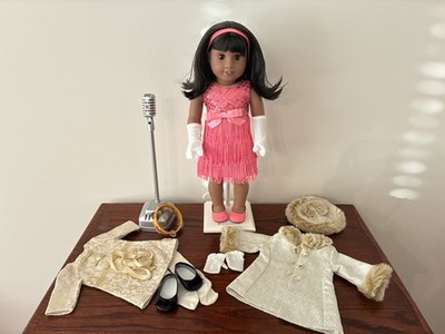 American Girl Doll Melody Doo-Wap & Christmas Dress, Coat, Hat & Microphone Set