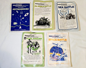 Intellivision Game Lot of 20 Games + Overlays & 5 Manuals, UNTESTED, AS-IS