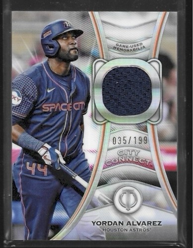 2025 TOPPS TRIBUTE HOUSTON ASTROS YORDAN ALAVAREZ CITY CONNECT PATCH /199