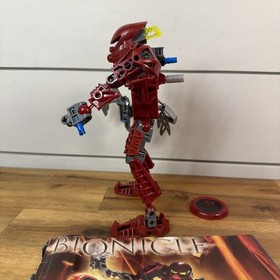 Lego Bionicle 8601 Toa Vakama Complete Figure & Worn Manual Ships Fast!
