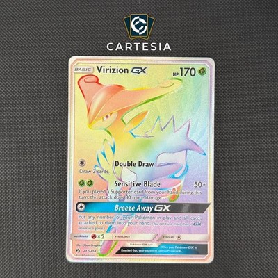 Virizion GX Lost Thunder 217/214 Pokémon TCG English Near Mint Secret Rare Raw