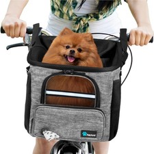 PetAmi Dog Bike Basket, Soft-Sided Ventilated Dog Bike Carrier Backpack, Pet ...