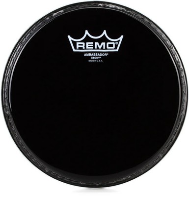 Remo Ebony Ambassador Drumhead - 8''