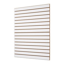 4x4ft MDF Slat Wall Panel 18mm Thickness 25lb 3in Slot White Style