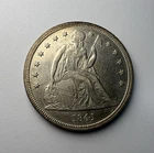 1841 Seated Liberty Silver Dollar AU Early US Type Coin Philadelphia Mint