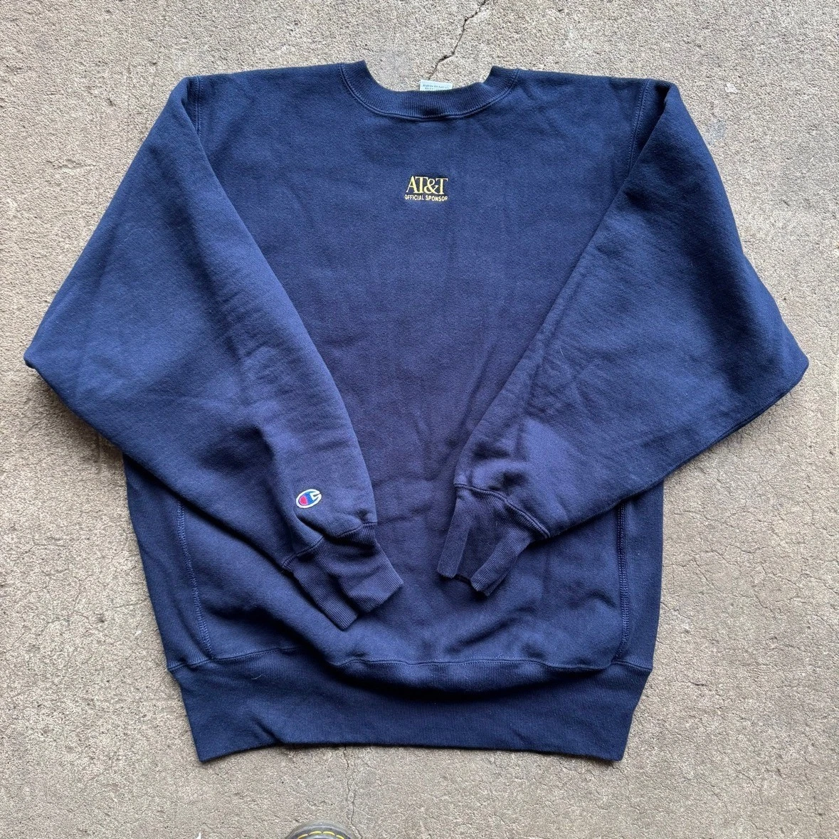 Vintage Champion Reverse Weave USA Olympics Sweatshirt Mens XL Navy AT&T 90s - product detail image 2