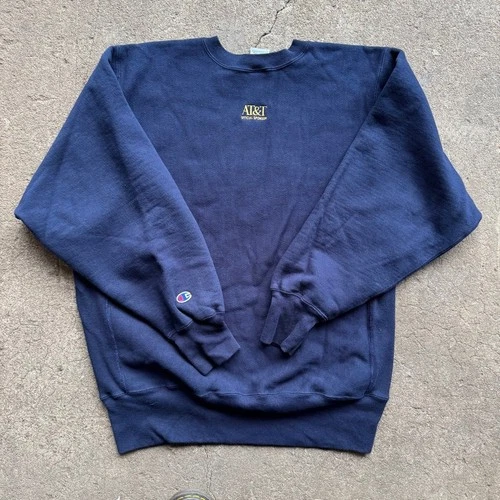 Vintage Champion Reverse Weave USA Olympics Sweatshirt Mens XL Navy AT&T 90s image 2