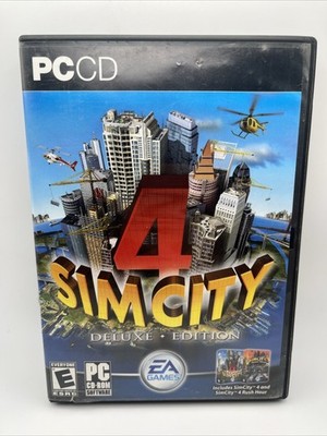 SimCity 4 Deluxe Edition (PC-CD, 2003) Big Box With Manuals And Case - UNTESTED