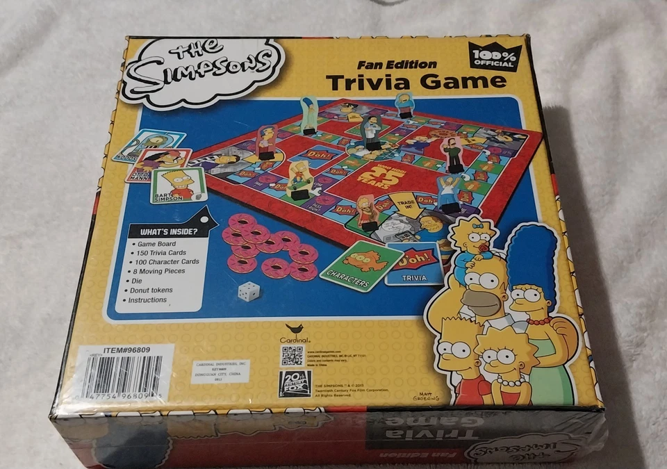 The Simpsons Fan Edition Trivia Game 2013 25 Years 100% Complete SEALED - Image 2 of 4