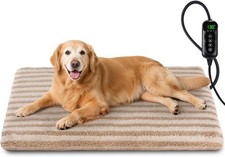 Large Pet Heating Pad, Waterproof Heated Dog Cat Bed with 11 Adjustable