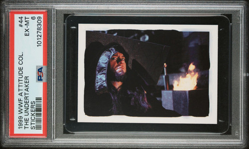 The Undertaker 1999 WWF Attitude Collection Sticker PSA EXMT 6 Pop 1 None^ Clean