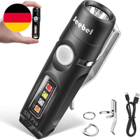 Jeebel Mini LED Taschenlampe, 750 Lm USB-C Aufladbar SchlüSselanhäNger Taschenla