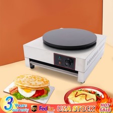1700W 16" Commercial Electric Crepe Maker Pancake Machine Big Hotplate Non Stick