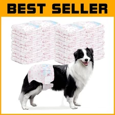 All-Stages 90 Count Pink XL Dog Diapers - Perfect for Training & Incontinence