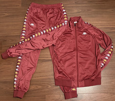 Kappa 222 Banda Track Suit Color Red Melody w/Lt Yellow  Bright White M New