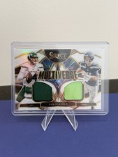 Sam Darnold 2025 Panini Select Multiverse Dual Patch White Prizm /99 Seahawks