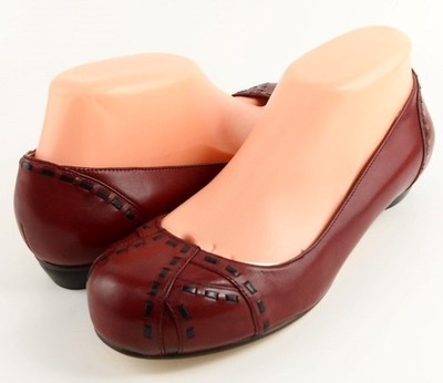 $135 MAXSTUDIO ABERDEEN Bordo Leather Designer Casual Flats 6.5