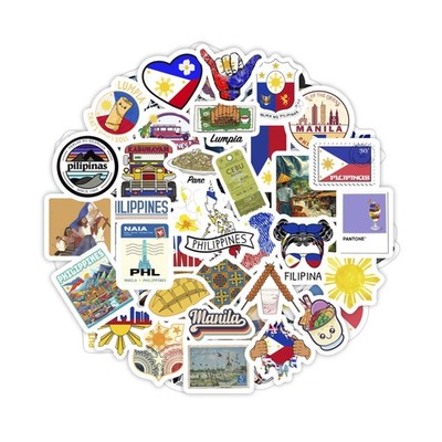 BulbaCraft 100Pcs Philippines Stickers, Filipino Stickers 