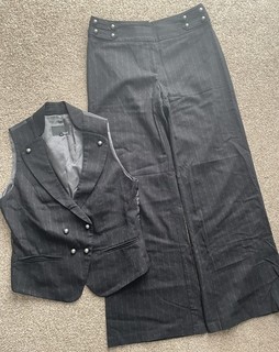 NEXT Tailoring Women’s Charcoal Grey Two Piece Suit Trousers 10R & Waistcoat 10R