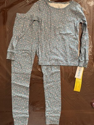 New Carter's Girls Floral Pajama 2pc Set Snug fit Long Sleeve Long Pants Sz 6/6A