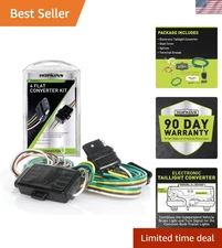 Reliable 72-Inch Vehicle-to-Trailer Light Adapter with Built-in 4-Flat Connector