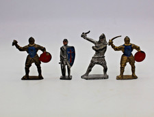 4 Toy Medieval Soldiers/Knights 2-3 " tall Made in England C
