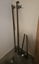 Metal Queen-sized Bedframe / Used / Plastic wheels / Foldable