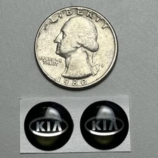 2x Emblem Logo Kia Key Fob Replacement Badge, Sticker 14mm OE Spec Two Pieces