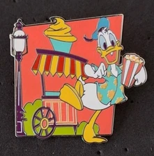 2024 Disney Play In The Park Mystery Pin Donald Duck Popcorn Cart Dole Whip