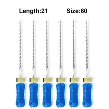 Sky Choice K-Files - 21 mm Length, Size 60 Blue with Rubber Stopper 6/Pkg