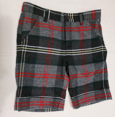 Boys il Gufo Size 4 Shorts - Beautiful Plaid with 2 Front Pockets