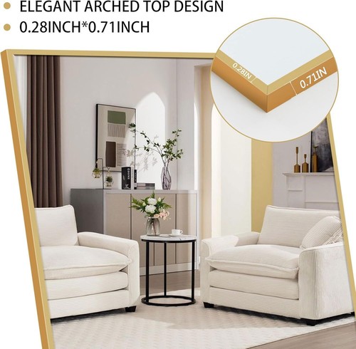 64"x21" Full-length Mirror Floor Mirror Wall Bedroom Mirror Stand Alloy Frame - Bild 18 von 52